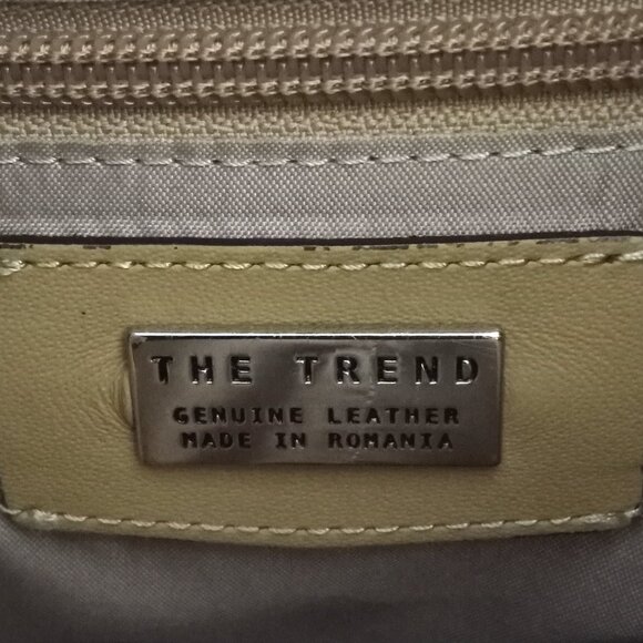 The Trend Tan Genuine Leather Woven Basketweave Drawstring Bucket Bag - Picture 8 of 8